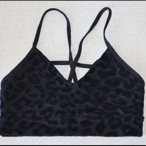 Balance Athletica Black Velvet Cheetah sports bra
